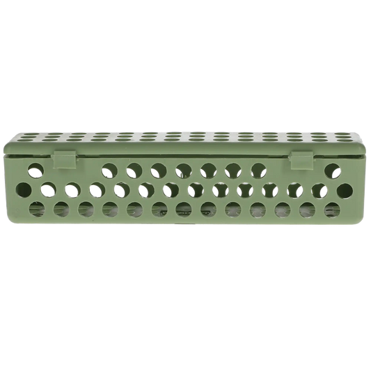 Plasdent - Instrument Steri Container - Green, 8" x 1-3/4" x 1-34", with Snap