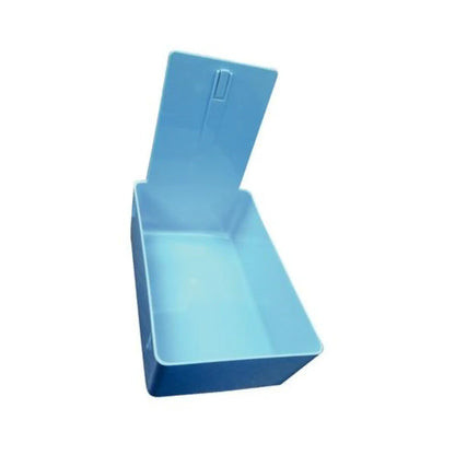 Plasdent - Lab Pan - Light Blue Plastic Pan with plastic center clip. 7 3/8" x 4