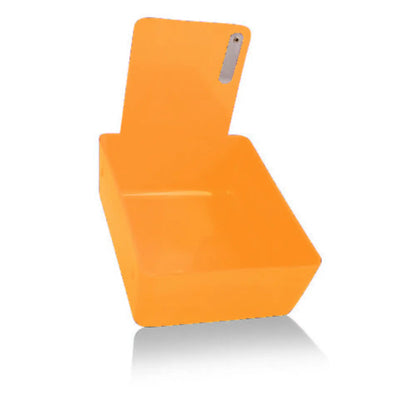 Plasdent - Lab Pan - Tangerine Plastic Pan with Metal Clip, 7-1/16" x 5-5/8" x