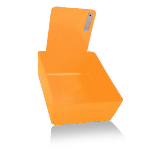 Plasdent - Lab Pan - Tangerine Plastic Pan with Metal Clip, 7-1/16" x 5-5/8" x