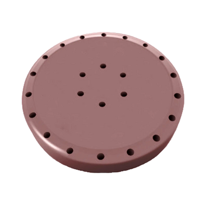 Plasdent - Large Round Bur Block - Mauve, Magnetic, 28 Burs Capacity, Diameter 2