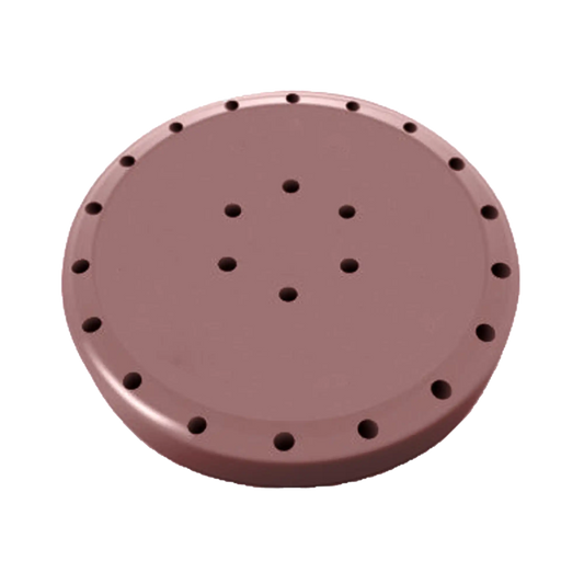 Plasdent - Large Round Bur Block - Mauve, Magnetic, 28 Burs Capacity, Diameter 2