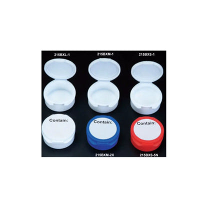 Plasdent - Medium White Round Boxes, 1 1/2" Diameter x 1/2" Inner Depth, Plastic