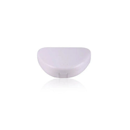 Plasdent - Mini Retainer Box - White, Plastic with Hinged Lid, 3"W x 2-1/2"L x