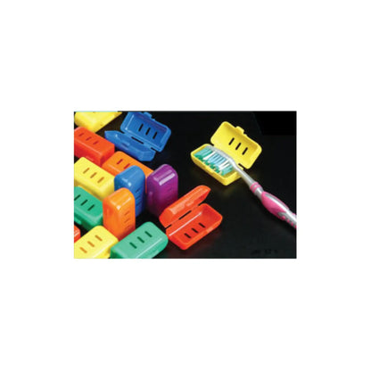 Plasdent - One Size Fits All Toothbrush Covers, features a back hinge