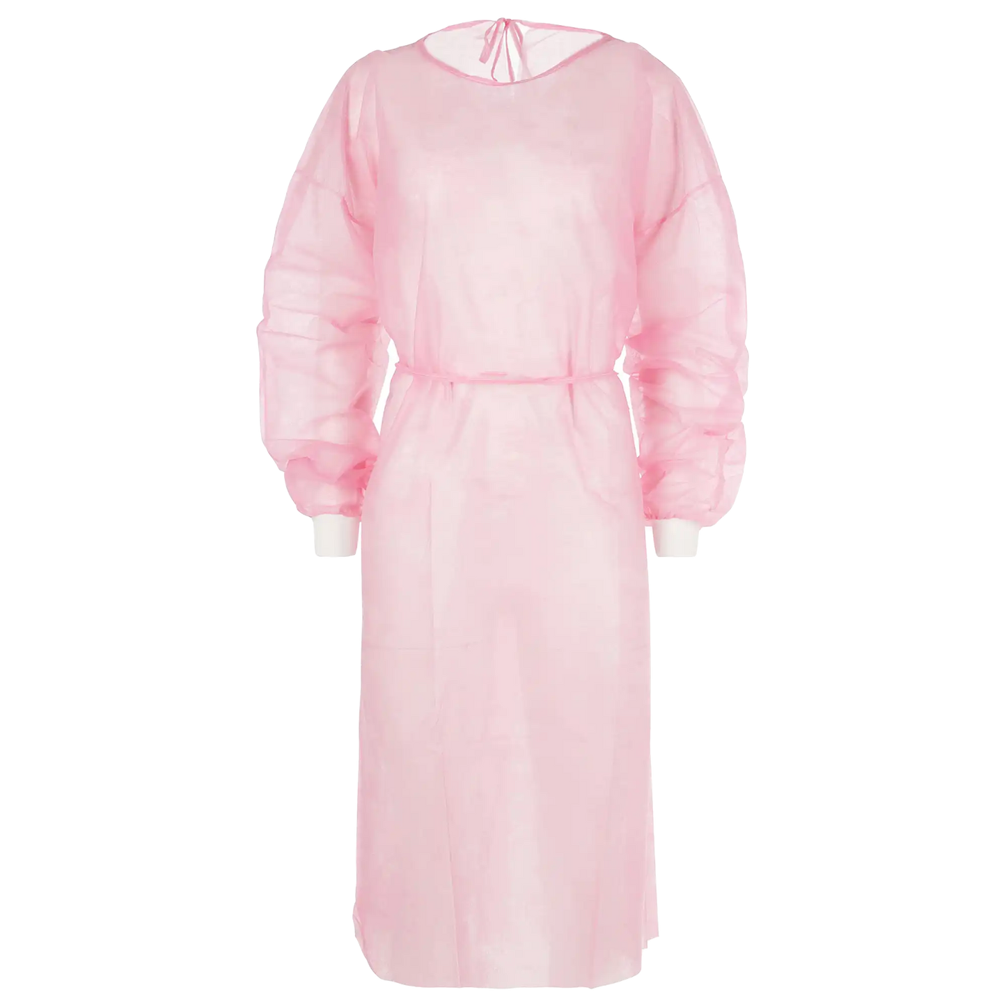 Plasdent - Premium Barrier Gown, Pink, Tie Back, Knit Cuff Sleeve, One Size Fits