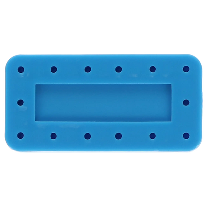 Plasdent - Rectangular Bur Block - Spectrum Blue, 14 Burs Capacity. Magnetic