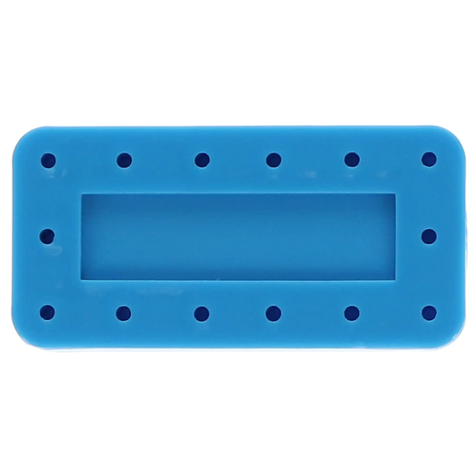Plasdent - Rectangular Bur Block - Spectrum Blue, 14 Burs Capacity. Magnetic