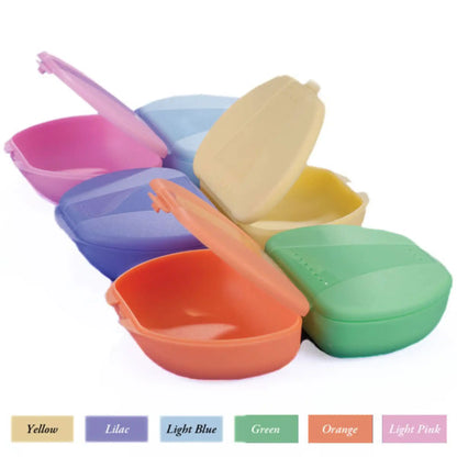 Plasdent - Retainer Boxes - Solid Tropical Colors 12/Box. Feature precise snap