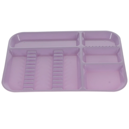Plasdent - Set-up Tray Divided Size B (Ritter) - Pastel Lilac, Plastic, 13-1/2" X