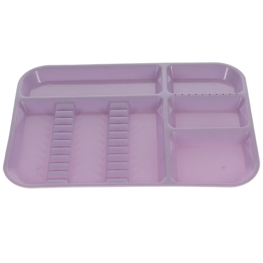 Plasdent - Set-up Tray Divided Size B (Ritter) - Pastel Lilac, Plastic, 13-1/2" X