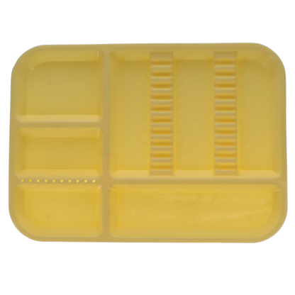 Plasdent - Set-up Tray Divided Size B (Ritter) - Yellow, Plastic, 13-1/2" X