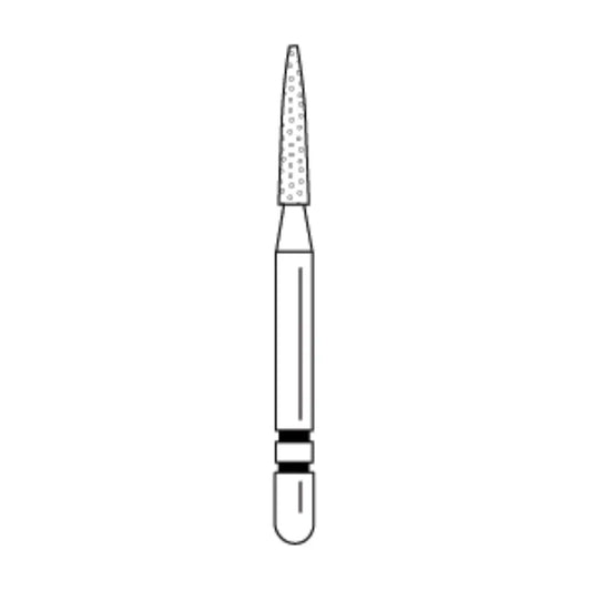 Premier - Two Striper FG #260.6.5 Coarse Diamond Burs, Flame shaped. Pack of 5