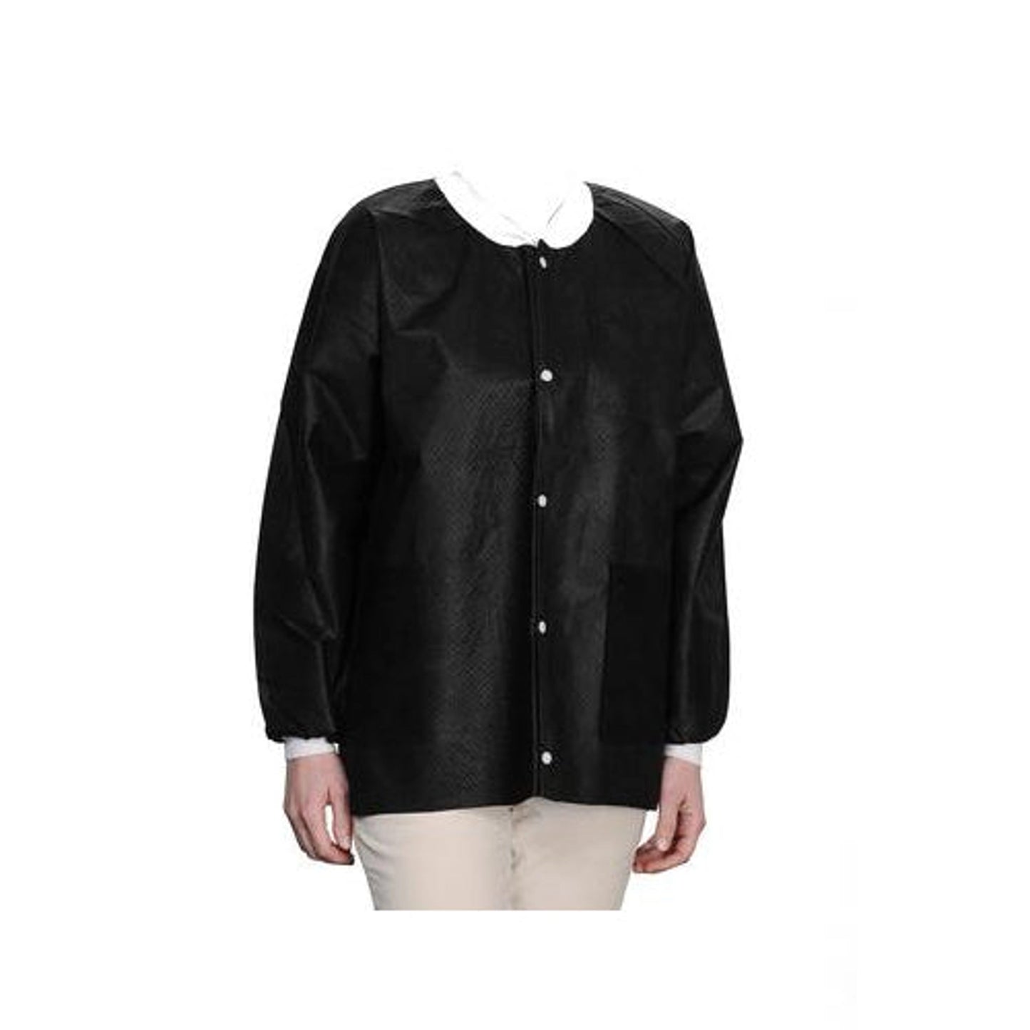 ValuMax - Extra-Safe Jacket - Black Medium 10/Pk. Hip-Length, Light-Weight, Breathable
