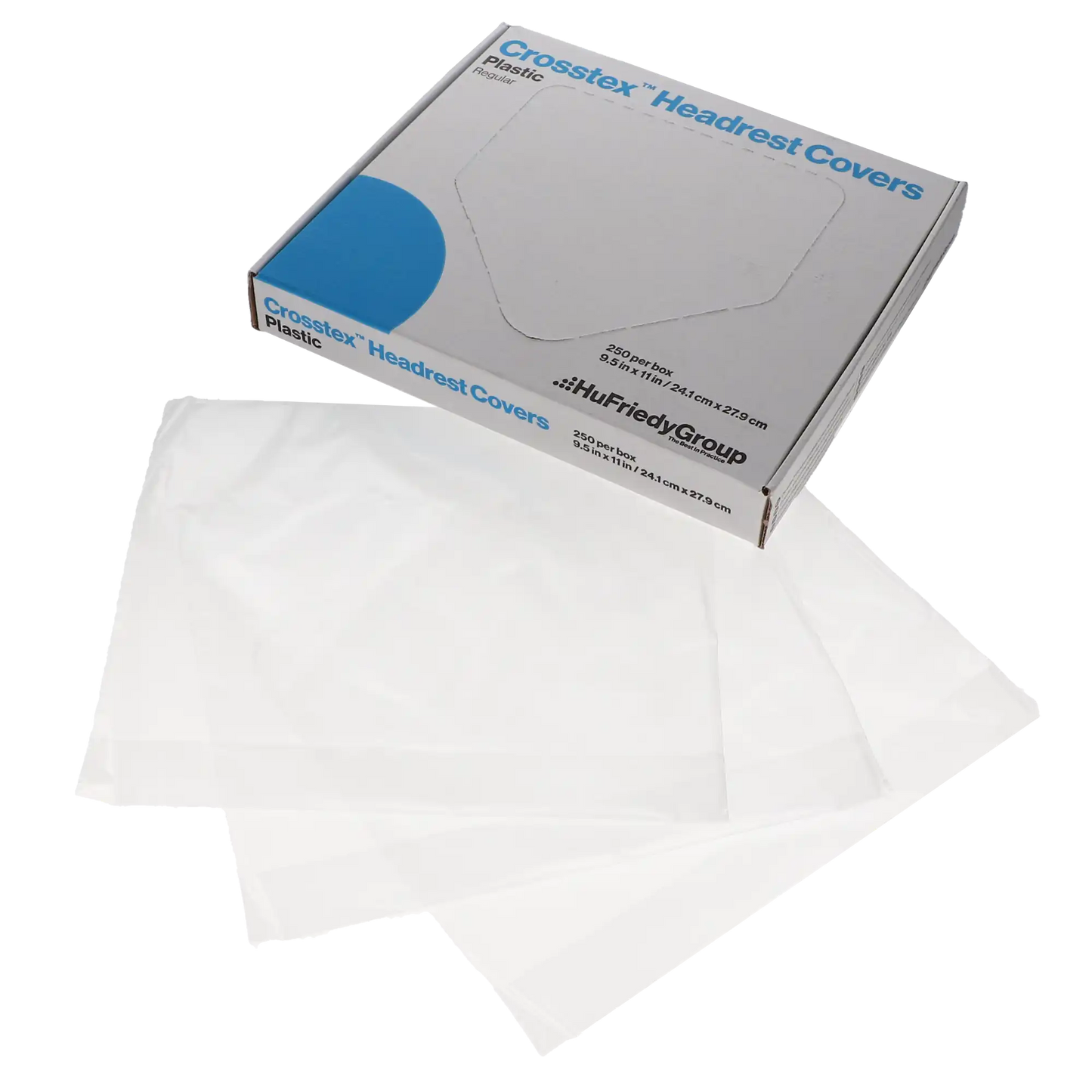 Crosstex - Headrest Cover Plastic 9.5x11 Clear 250/Box