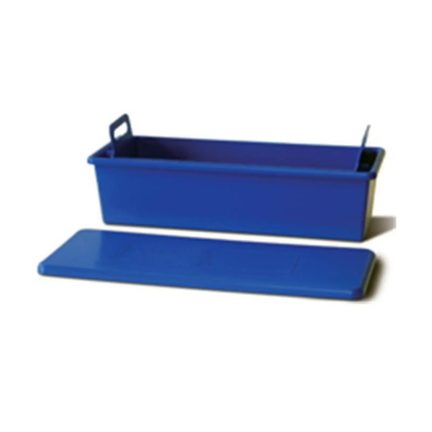 Cidex Blue 13" x 7" x 5" Soaking Tray with Perforated Inner Liner and Lid