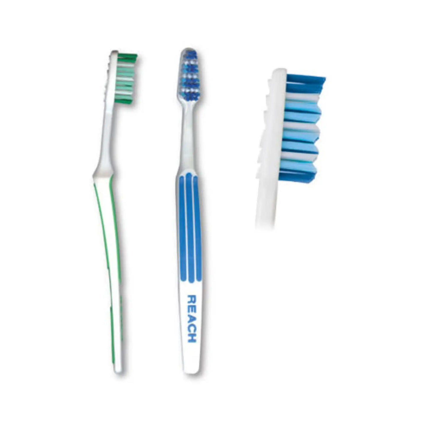 Reach Advanced Design Toothbrush - Adult Soft Full 72/Pk. Raised rubber ridges