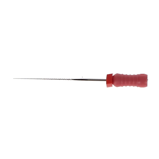 Stainless Steel K-File with Plastic Handle & Endo Stop, 28 mm, 0.02 Taper, # 6, Pink, 6/Pk, MK2806