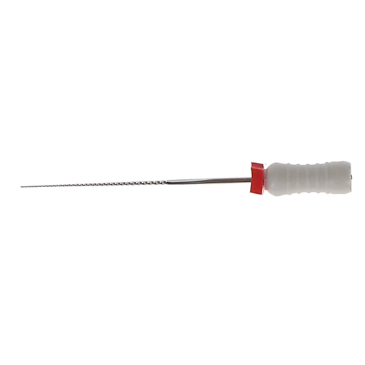 Stainless Steel K-File with Plastic Handle & Endo Stop, 28 mm, 0.02 Taper, # 15, White, 6/Pk, MK2815