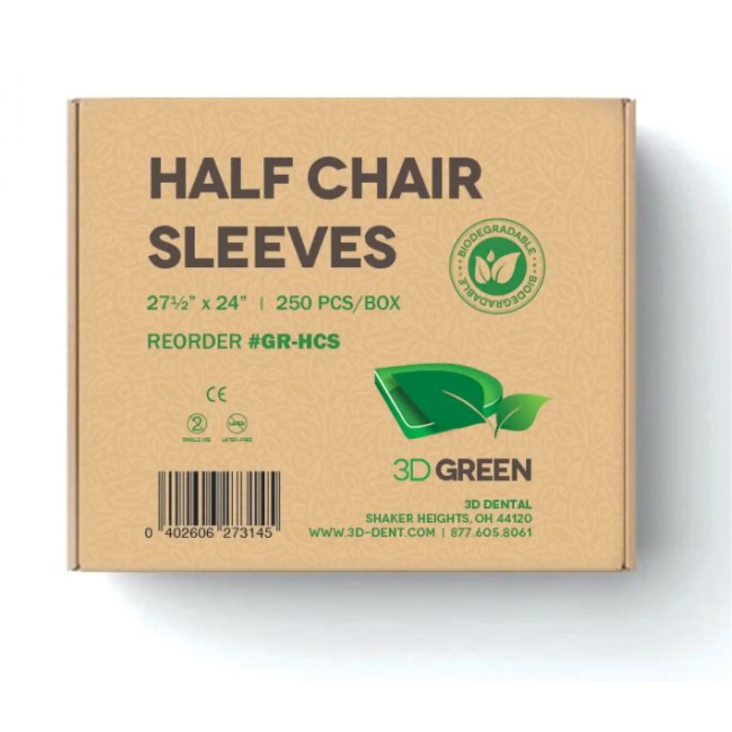 3D - Chair Sleeves Half Biodegradable 27.5x24 225/Roll