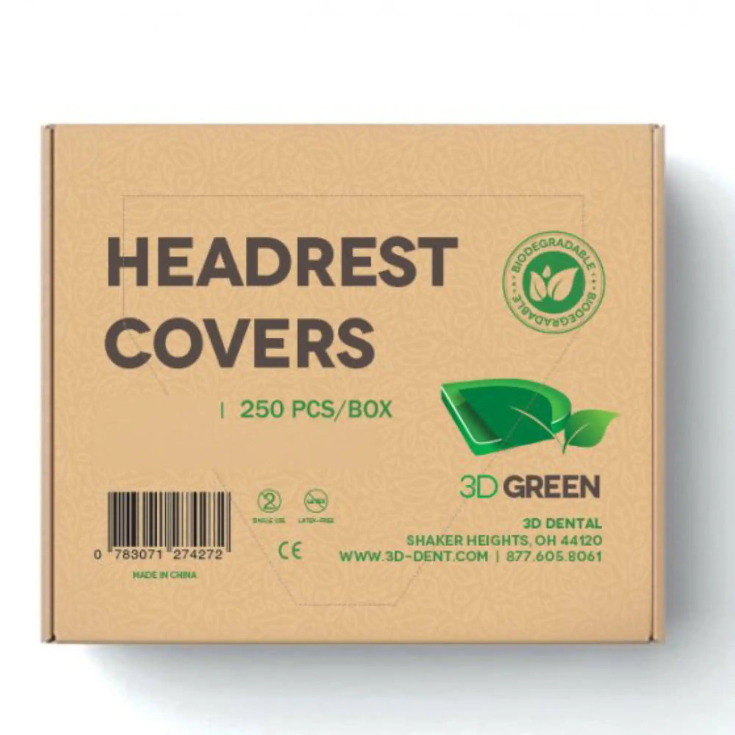 3D - Headrest Covers Biodegradable 10x14 250/Box