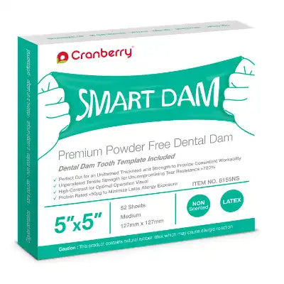 Cranberry - Smart Dam Latex Unscented 5x5 Blue 52/Box **Discontinued