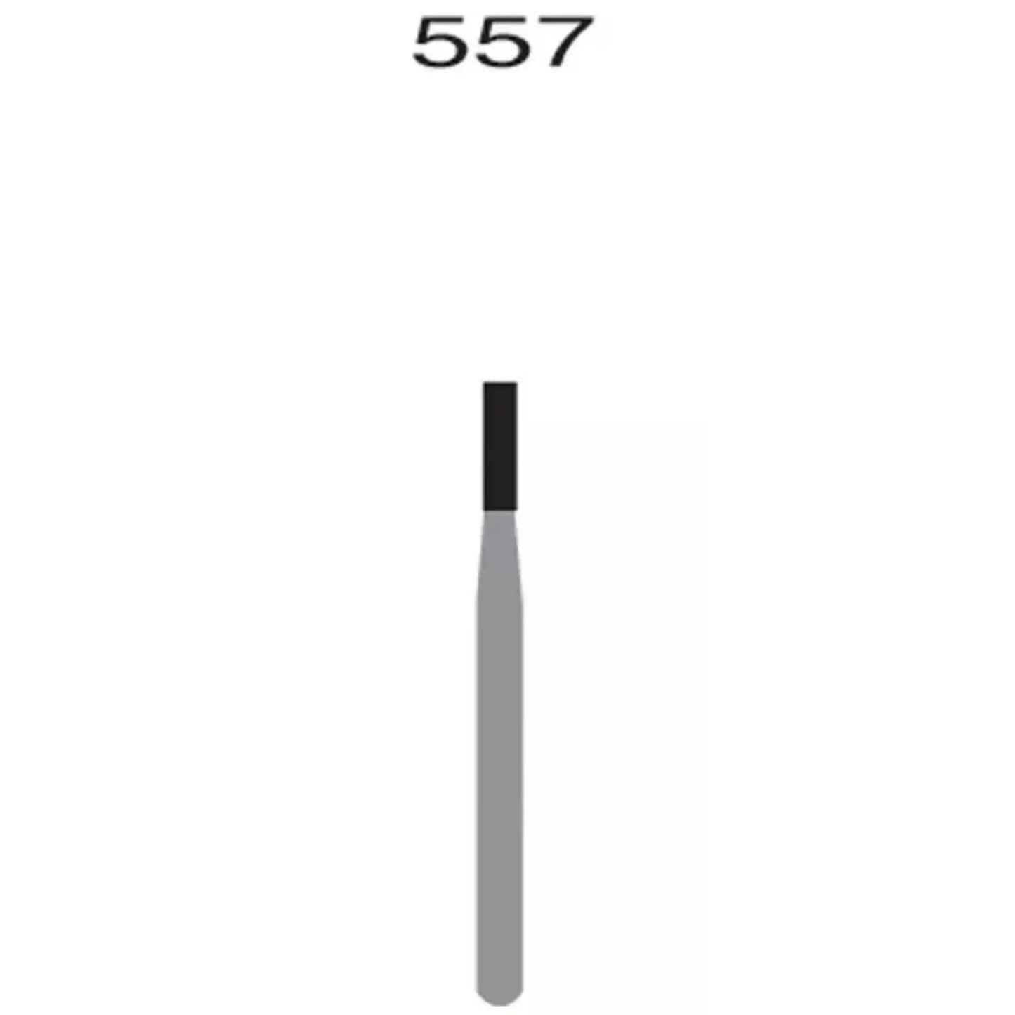 Quala - Carbide Burs FG557 Straight Flat End X-Cut Fissure, 50/pk