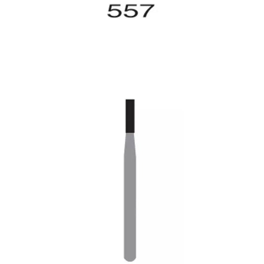Quala - Carbide Burs FG557 Straight Flat End X-Cut Fissure, 50/pk