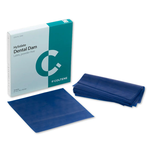 Coltene - HySolate Latex Dental Dam 5x5 Blue Medium 52/Pk (replaces H03529)