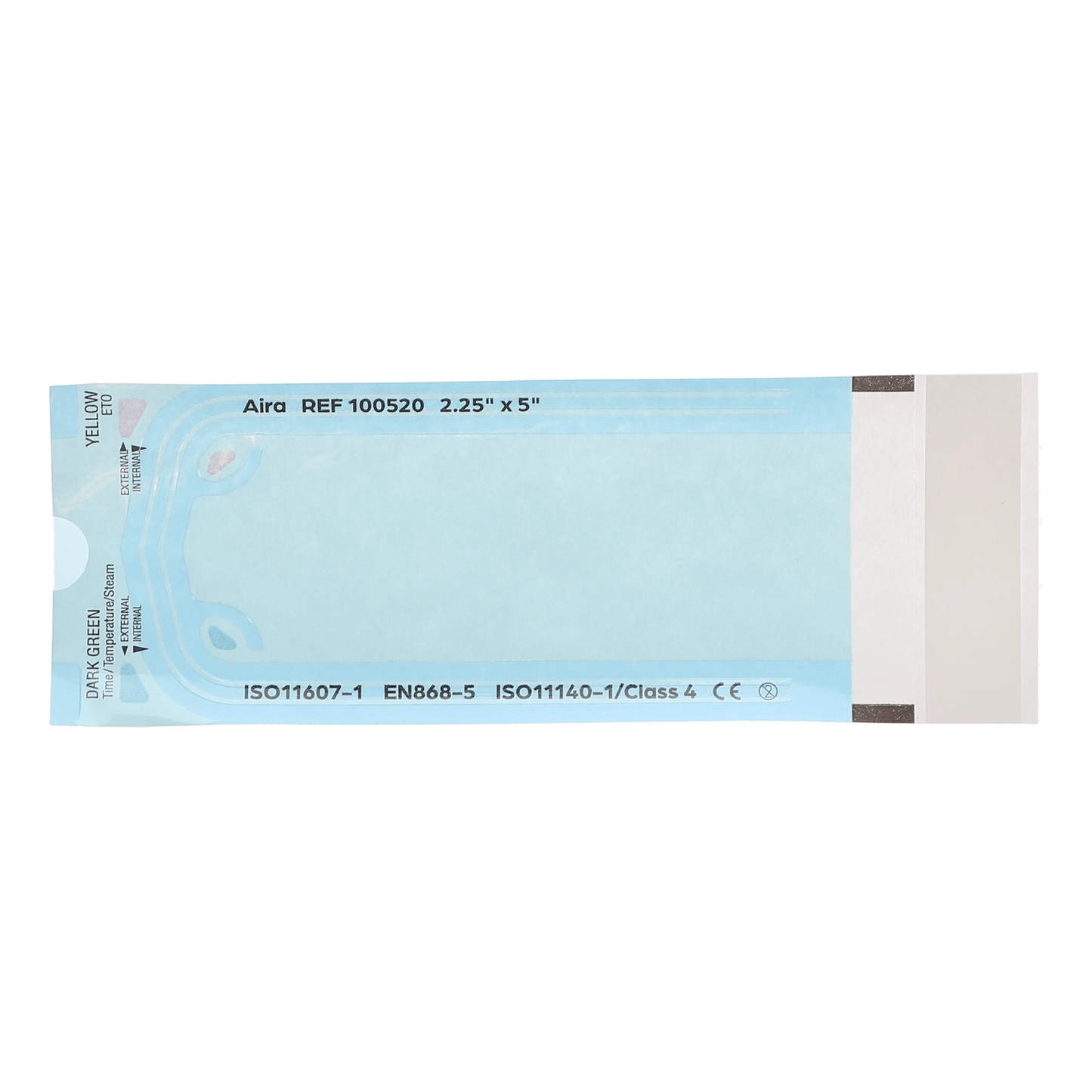 HSB - 2.25"?x?5" - Paper/Blue Film Self-Sealing Sterilization Pouch 200/Bx