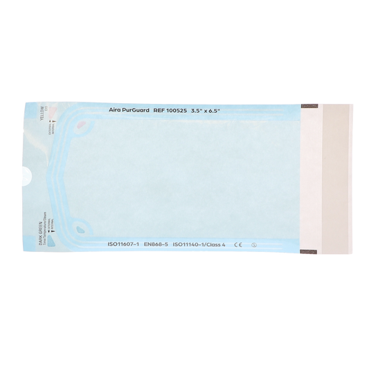 HSB - 3.50"?x?6.5" - Paper/Blue Film Self-Sealing Sterilization Pouch 200/Bx