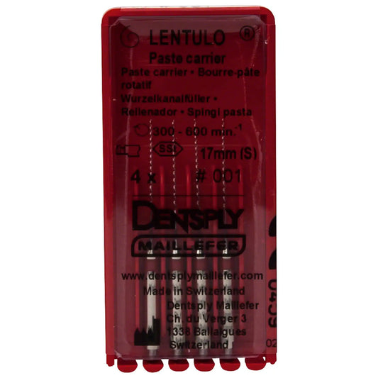 Dentsply - RA Lentulo Spiral Fillers RA SS #1 Red 17mm 4/Pk - (671550)
