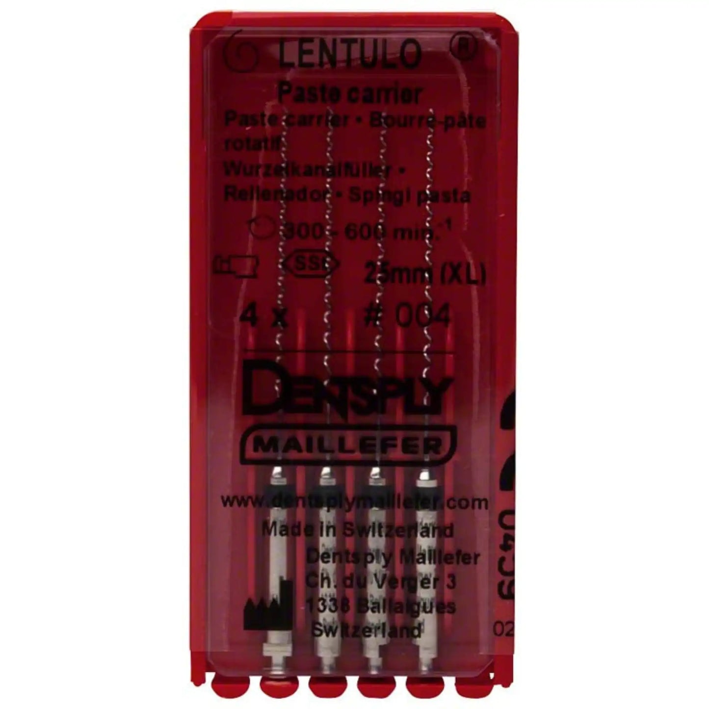 Dentsply - RA Lentulo Spiral Fillers SS #4 Black 25mm 4/Pk - (671573)