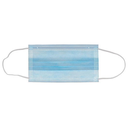 HSB - Earloop 3-PLY Masks 50/Bx ASTM 1 Blue BFE=>95, PFE=>95, Synthetic Blood 80 mmHg