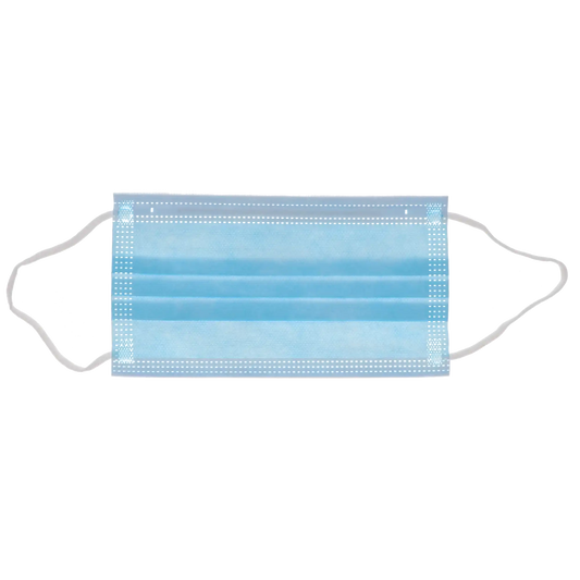 HSB - Earloop 3-PLY Masks 50/Bx ASTM 3 Blue  BFE=>98, PFE=>98, Synthetic Blood 160 mmHg