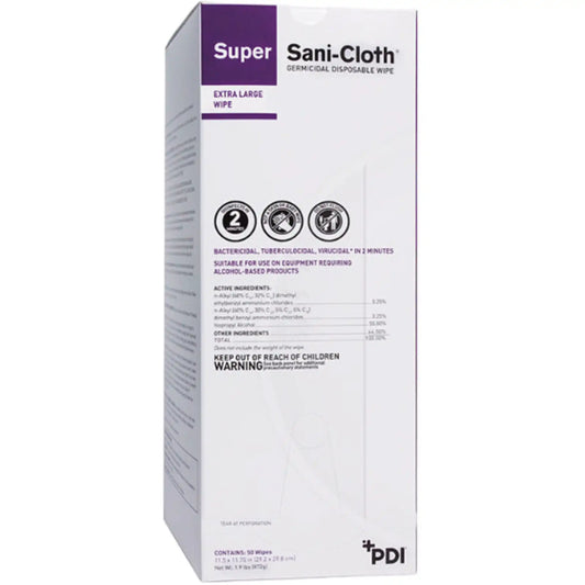 Super?Sani-Cloth?Germicidal Disposable Wipe Individual Packets 50/Box