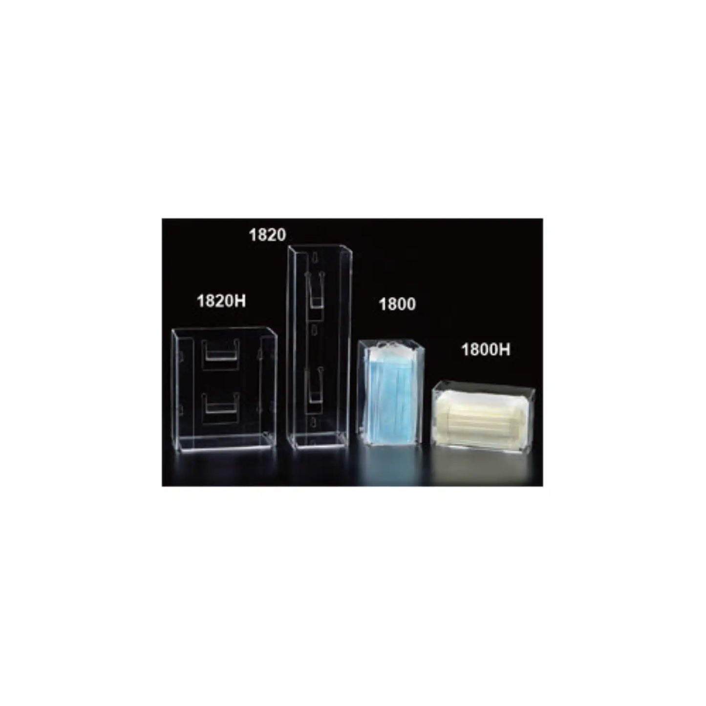 Plasdent - Acrylic Earloop Mask Box Dispenser Double Horizontal