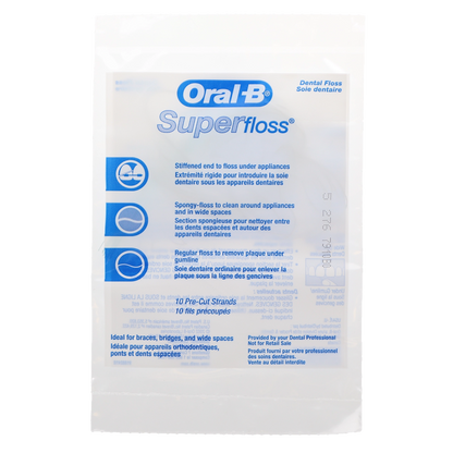 P&G - Super Floss, Trial Pack, Regular, Pre-Measured Strands, 10/bg, 100 bg/cs