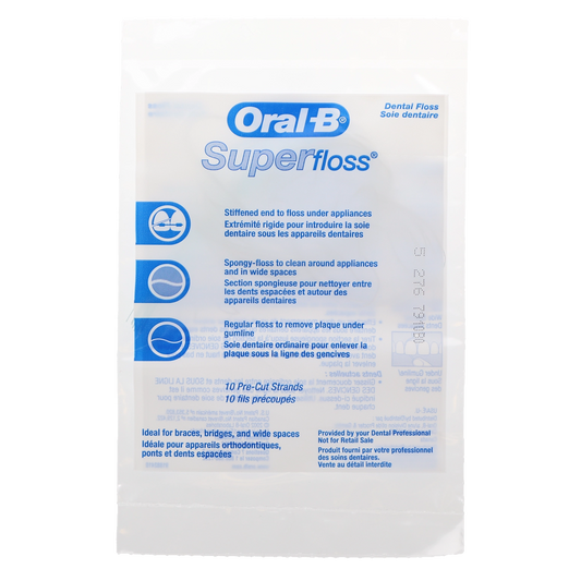 P&G - Super Floss, Trial Pack, Regular, Pre-Measured Strands, 10/bg, 100 bg/cs