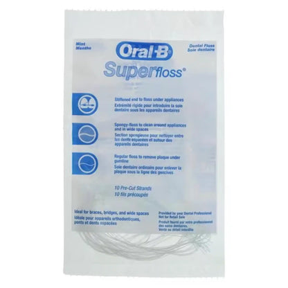 P&G - Super Floss, Trial Pack, Regular, Pre-Measured Strands, 10/bg, 100 bg/cs