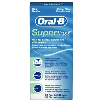 Oral-B Super Floss Mint 50/Box 24/Case **Discontinued see PROC-80721154