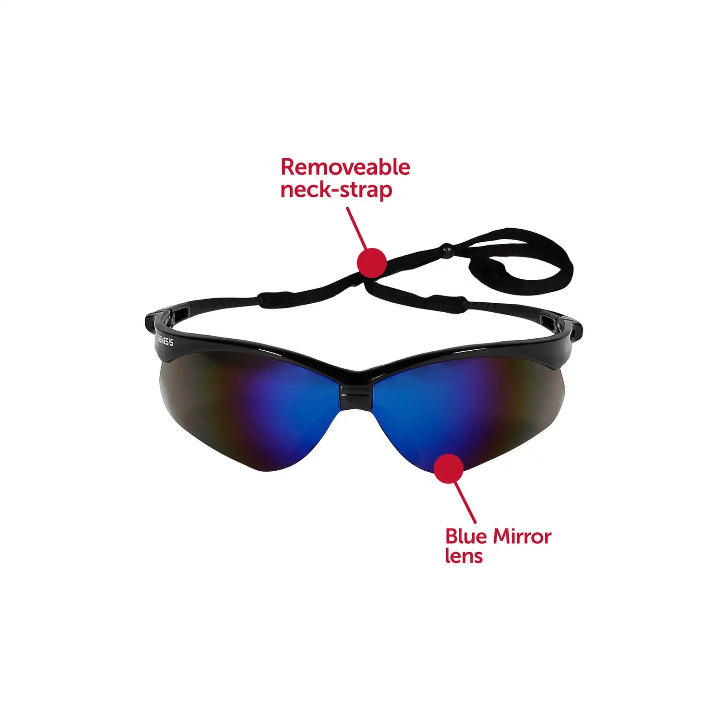 Kimberly Clark - Nemesis V30 Safety Eyewear Blue Mirror Lens/Black Frame