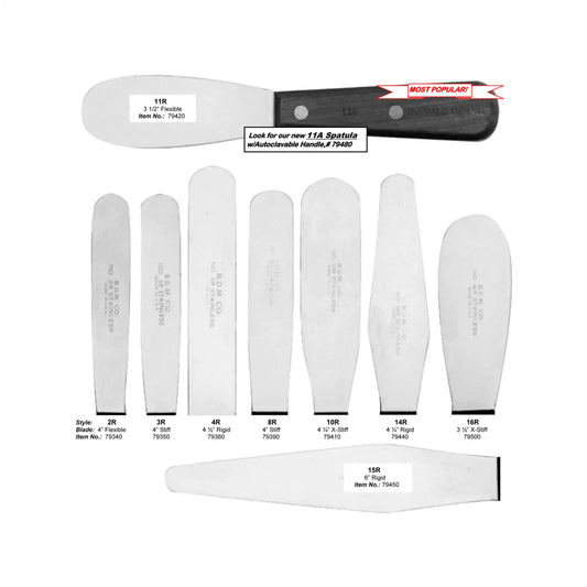 Buffalo - Plaster Spatula 11A 3.5" Flexible Blade Autoclavable