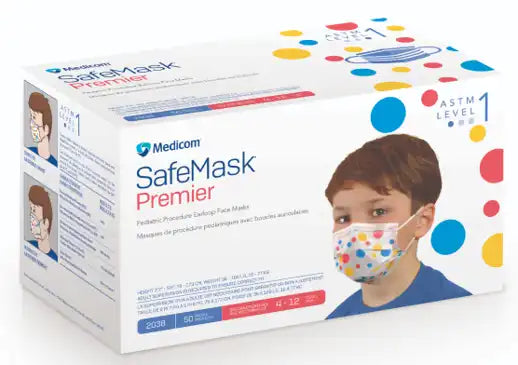 Medicom - SafeMask Premier Pediatric Earloop Mask Level-1 50/Box