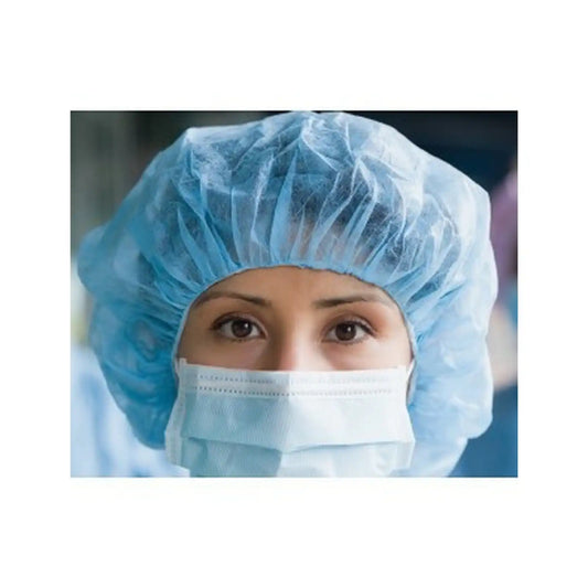 Medicom - SafeBasics Bouffant Caps 24" Blue 100/Pk