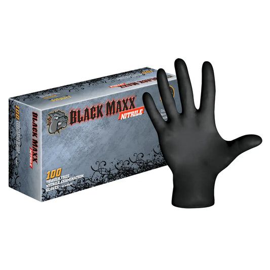 Dash Medical - Black Maxx Nitrile Gloves Medium 100/Bx