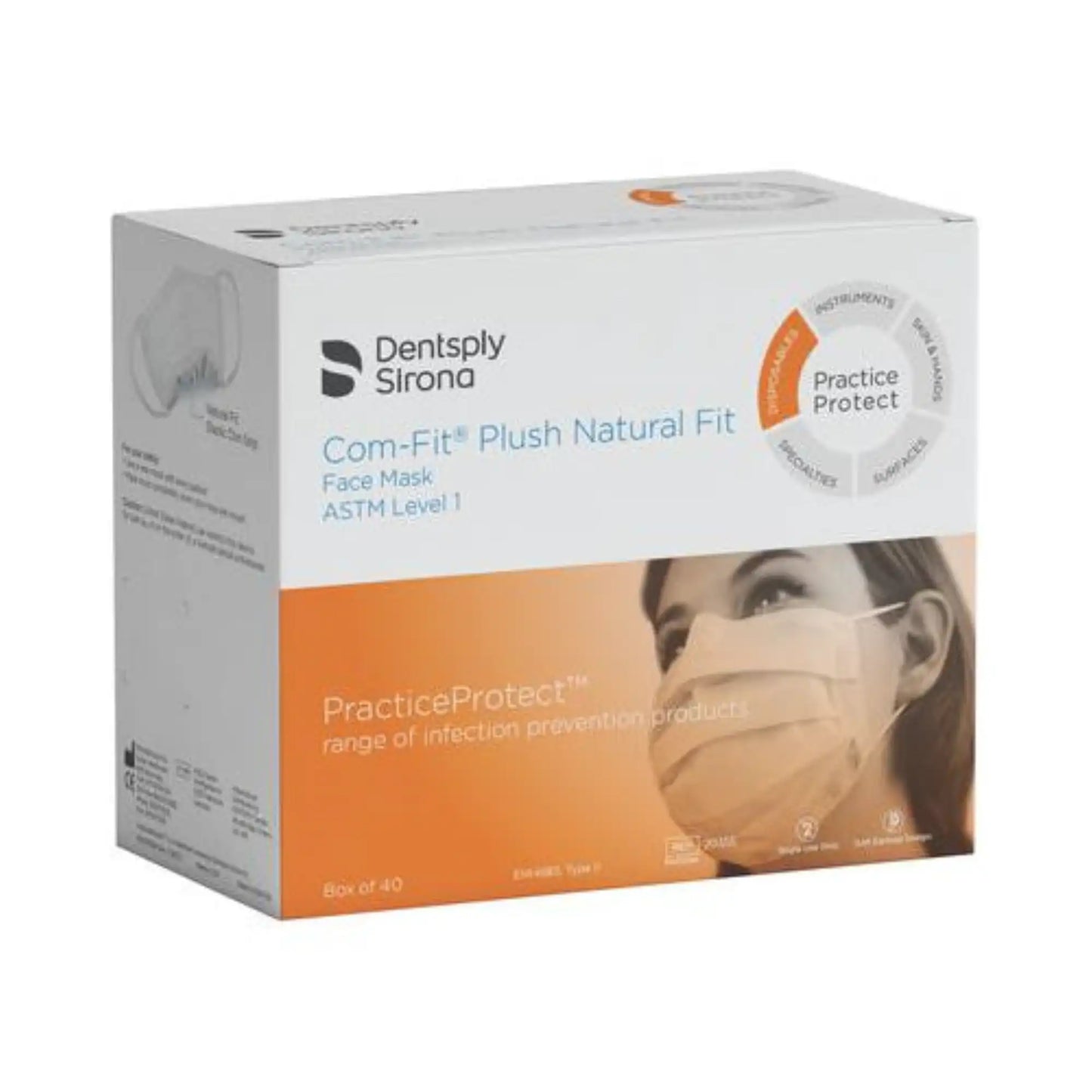 Sultan - Com-Fit Plush Natural Fit Masks ASTM1 White 40/Bx