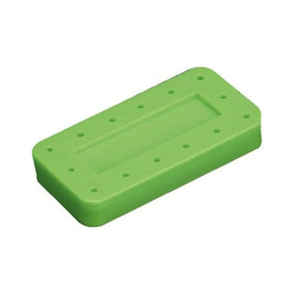 Plasdent - Silicone Magnetic Bur Block 14-Hole Rectangular Green