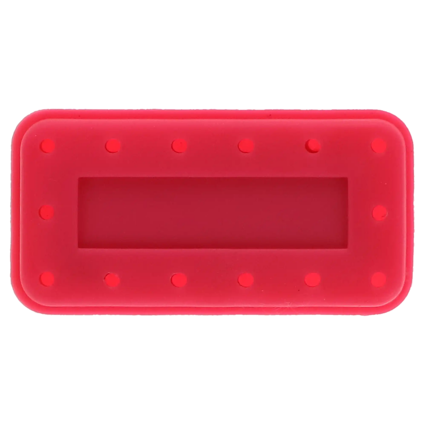 Silicone Magnetic Bur Block 14-Hole Rectangular Neon-Pink