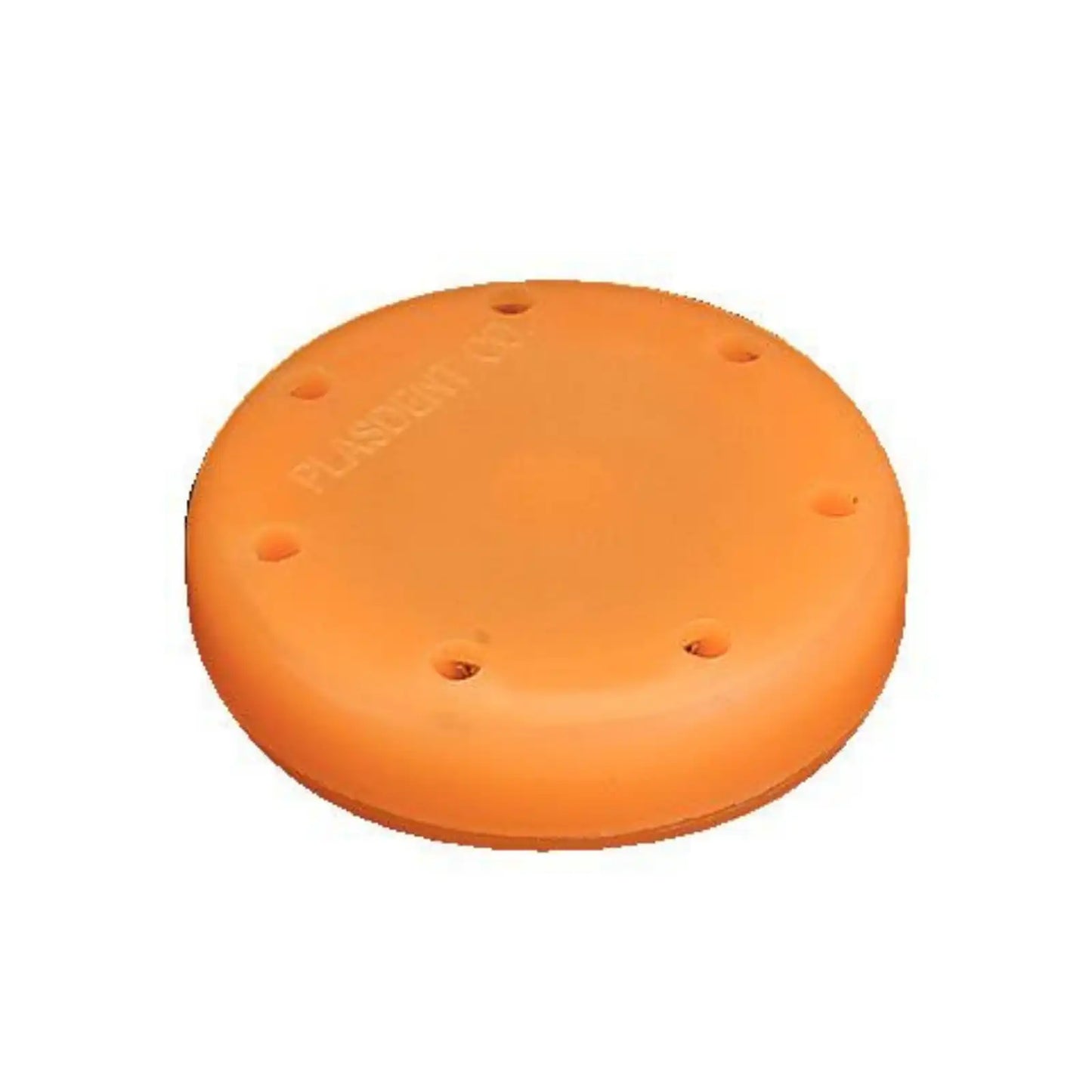 Silicone Magnetic Bur Block 7-Hole Small Round Neon-Tangerine